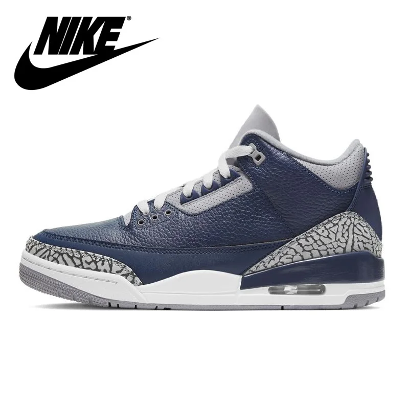Nike Air Jordan 3 3s men basketball shoes Blue Cement Laser Orange Midnight Navy sneaker