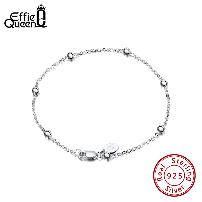 Женский браслет из серебра 925 пробы с бусинами 2 0 мм