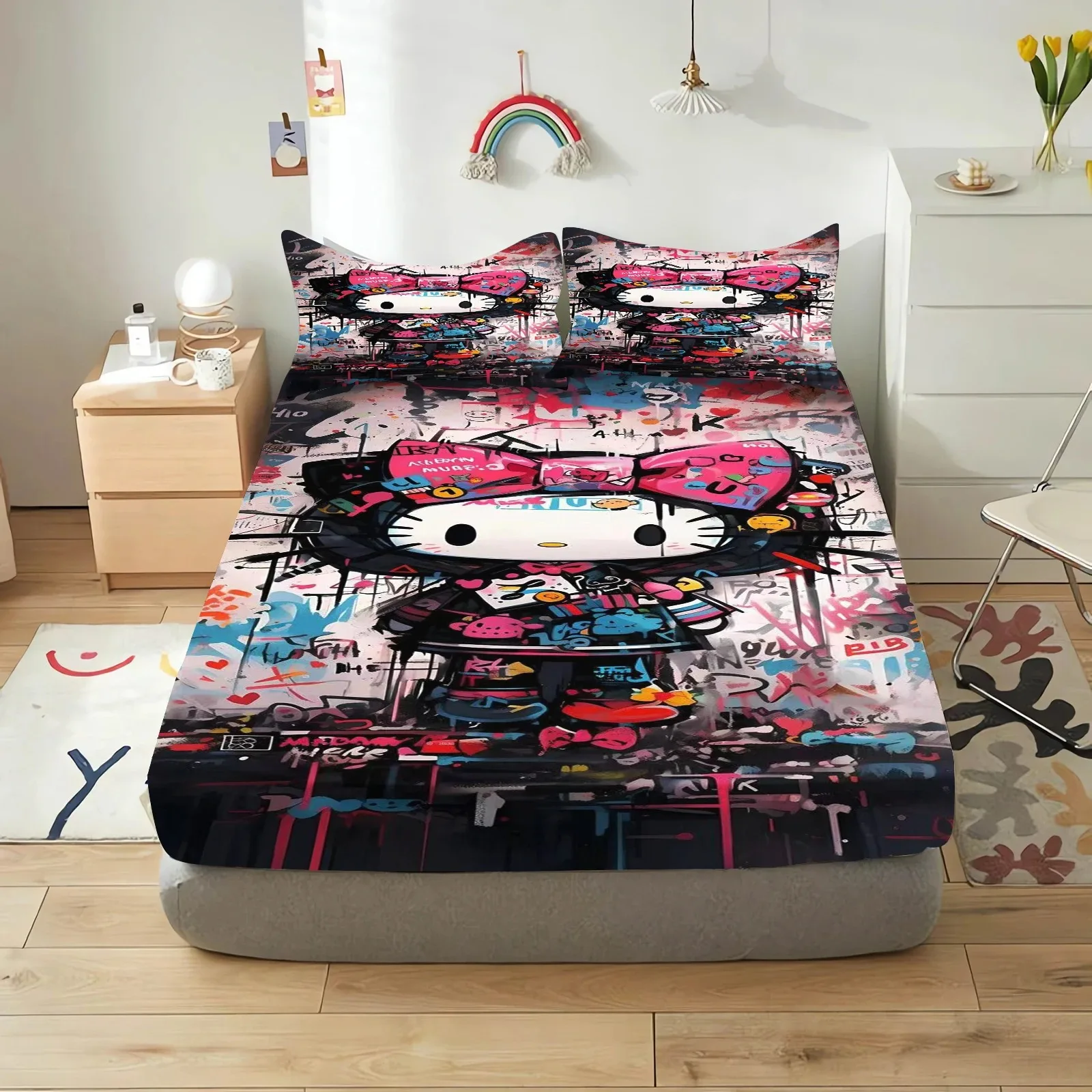 Набор матрасов Sanrio HelloKitty простыня с мультяшным принтом покрывало для детей и