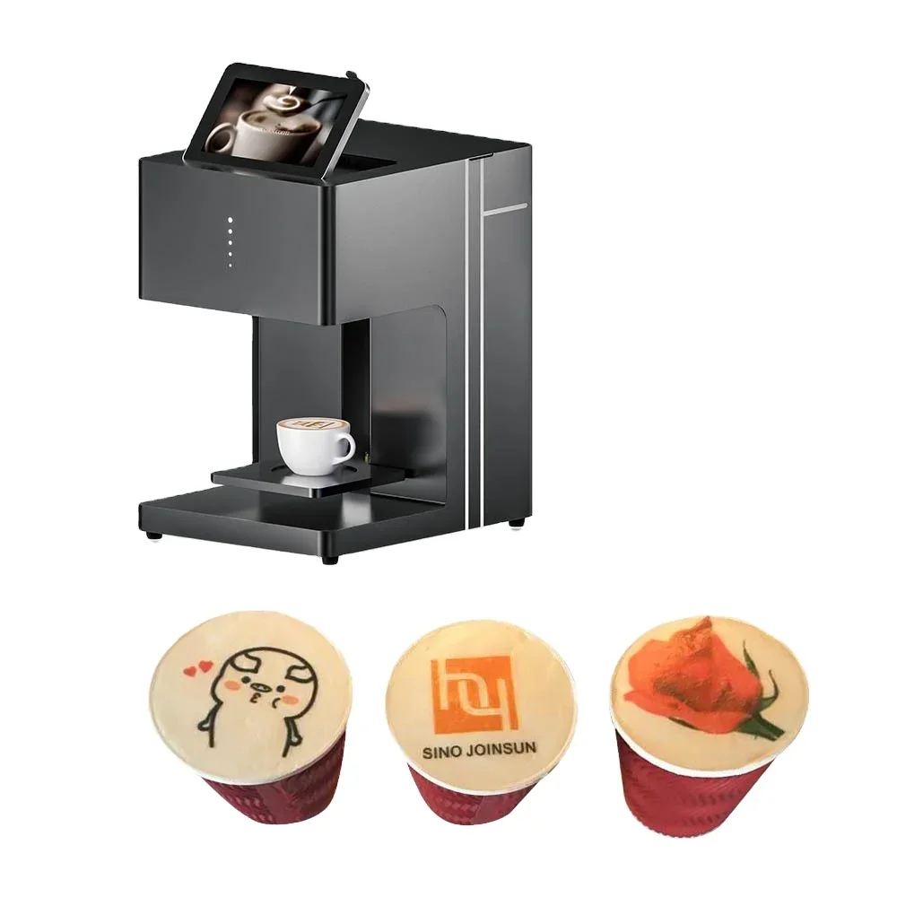 Full color printing coffee pulling machine with compact design and just need to contact WIFI use easy operation