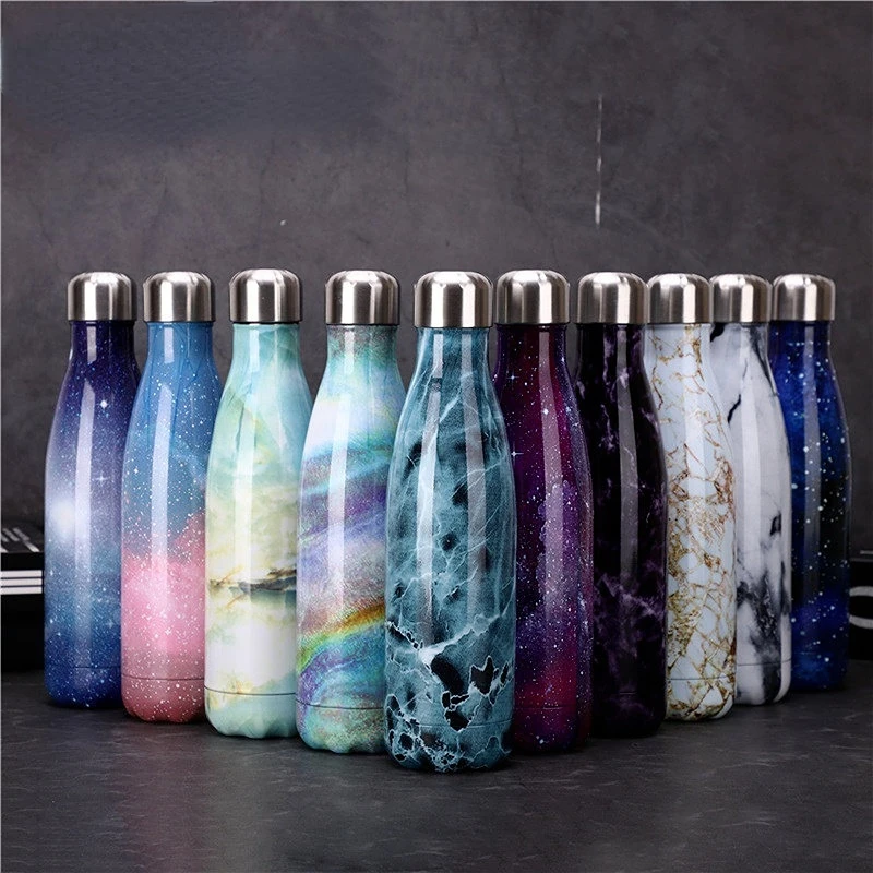 

500ml Double Wall Stainles Steel Water Bottle Thermos Keep Hot and Cold Insulated Vacuum Flask Outdoor sports kettlefor Sport