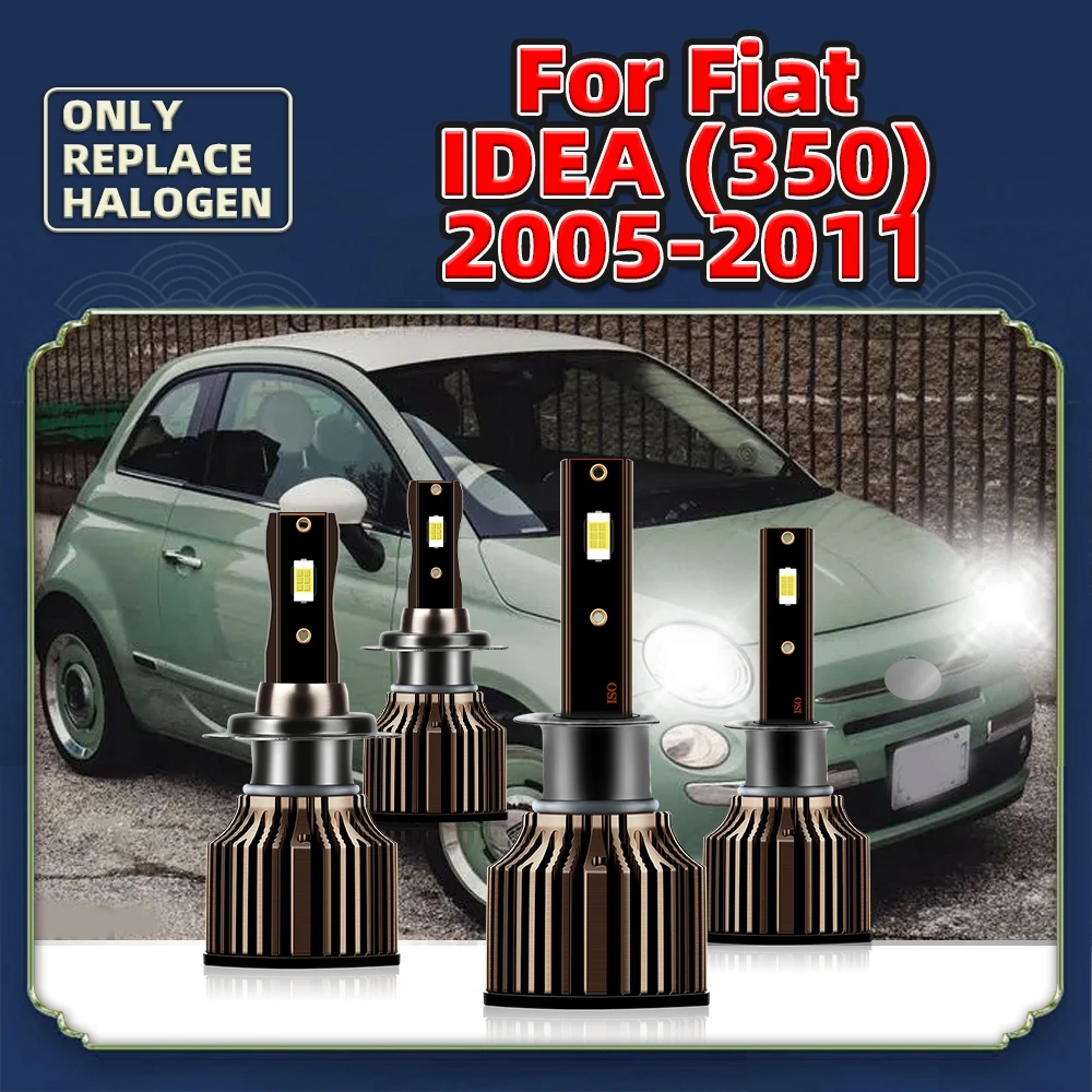 

Brightest CSP LED Headlight Bulbs 12V 100W 15000LM For Fiat Idea (350) 2005 2006 2007 2008 2009 2010 2011 Replace High Low Luces