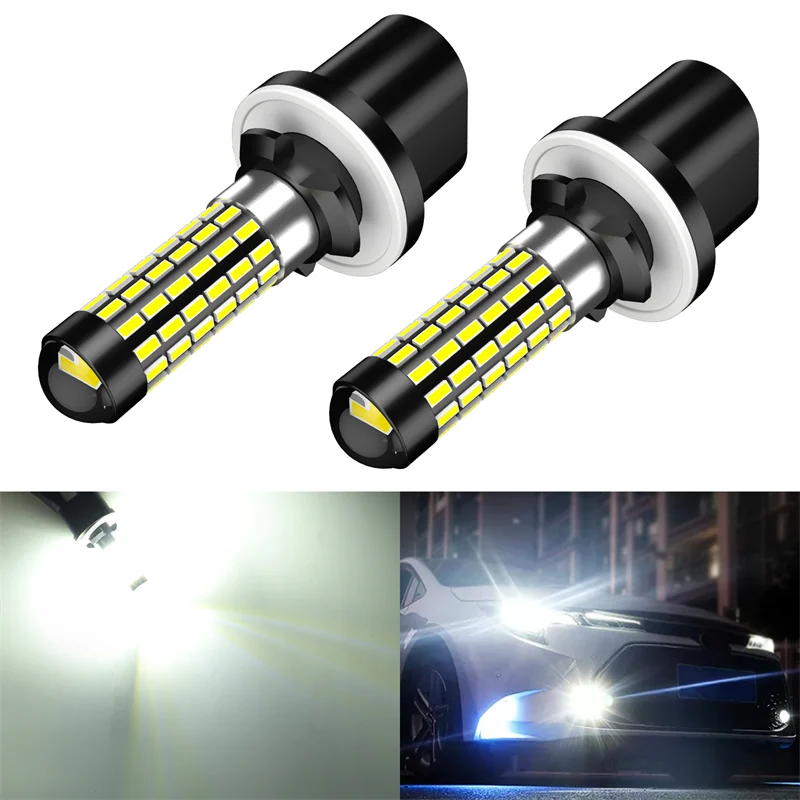 KAFOLEE 2PCS 2400LM фары H27 880 LED 3014 78SMD Сверхяркие 6000K белые противотуманные фары для дневной лампы 12 B KAFOLEE 2PCS 2400LM фары H27 880 LED 3014 78SMD Сверхяркие 6000K белые противотуманные фары для дневной лампы 12 B