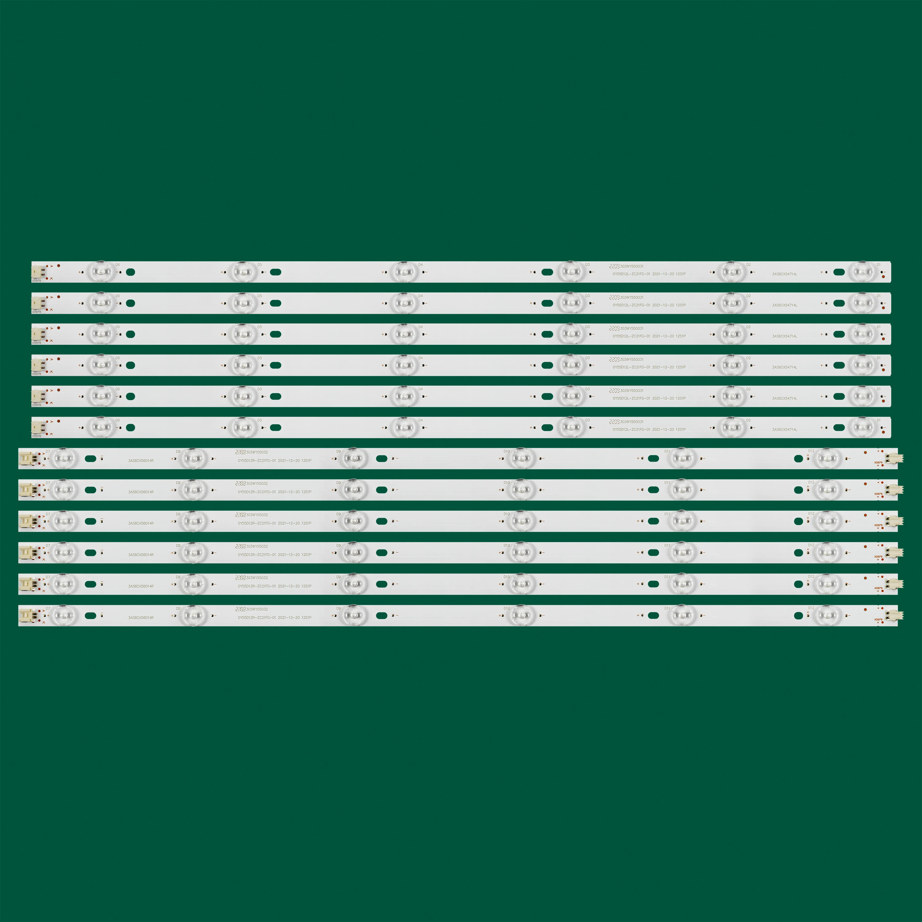 

LED strip(12)for LED-55U760 OY55D12L OY55D12R-ZC21FG-01 04 303WY550031 303WY550032 LE55F88S-UD LED-55U760 LE55P01 LS546PU1L0