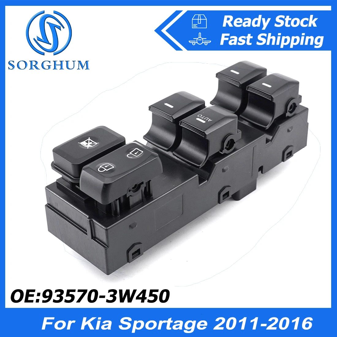 

SORGHUM Auto Electric Power Master Window Switch Button 93570-3W450 93570-3W300WK For Kia Sportage 2011 2012 2013 2014 2015 2016