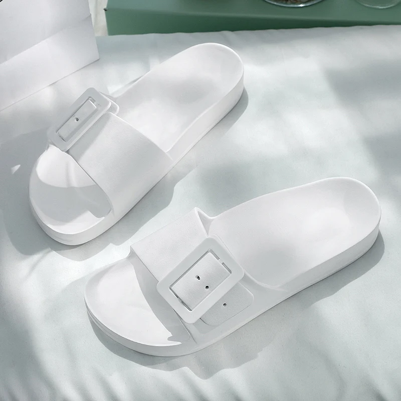 Summer Women Slippers Indoor Bath Thick Platform Home Beach Soft Sole Sandals Leisure  Bathroom Anti-slip Zapatillas Chaussons