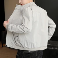 hot sell 2022 spring streetwear solid color jacket stand up collar bomber jackets autumn thin coats outdoor sport tops clothing