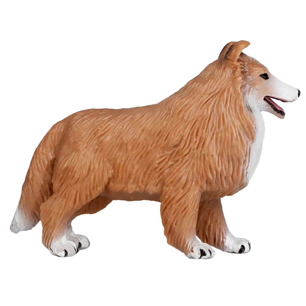 

1PC Rough Collie Decoration Lifelike Dog Model Photography Prop Household Arrangement Supply
