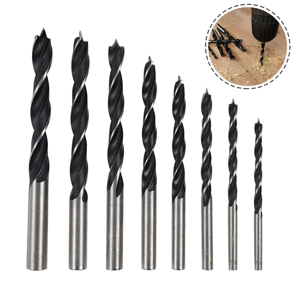 

3-10mm Three-Point Wood High Carbon Steel Spiral Drill Bit Hole Opener For Electric/Impact/Bench Drills Woodworking Tools