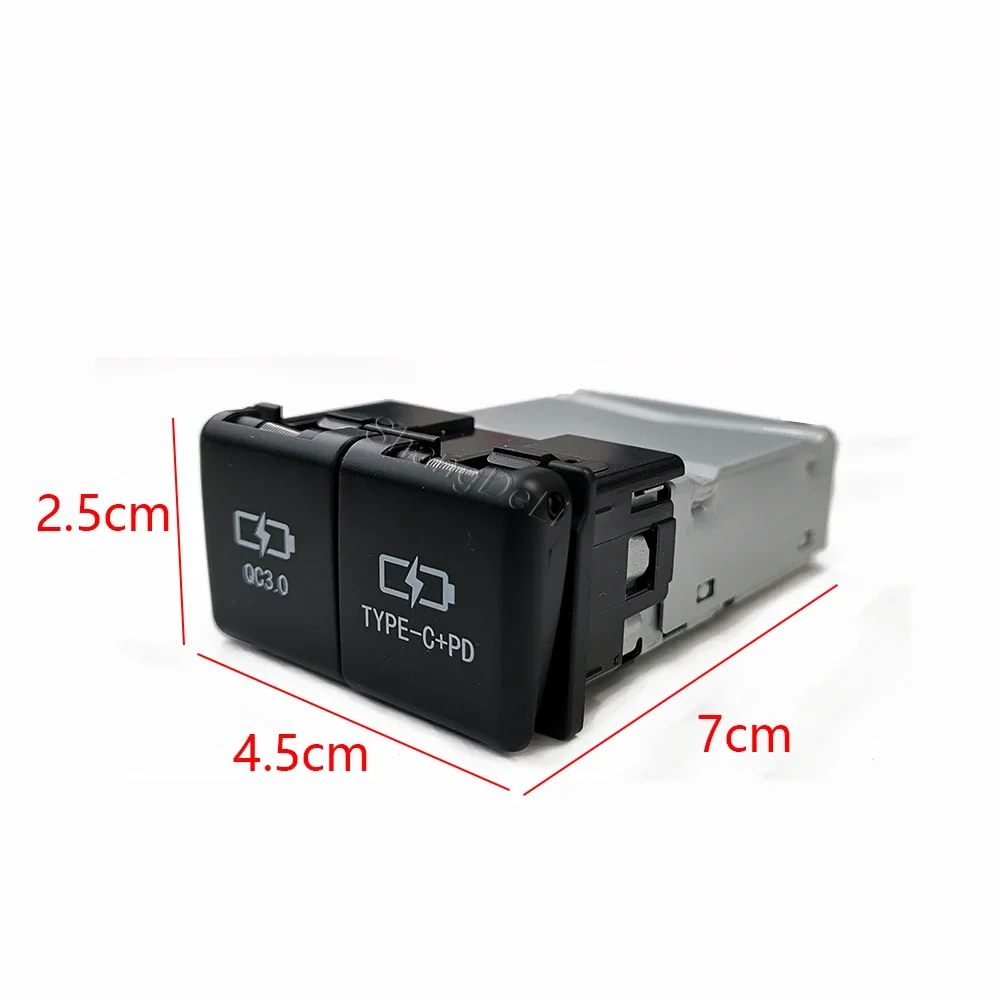 Автомобильное быстрое зарядное устройство DUal USB Type-C интерфейсная розетка для