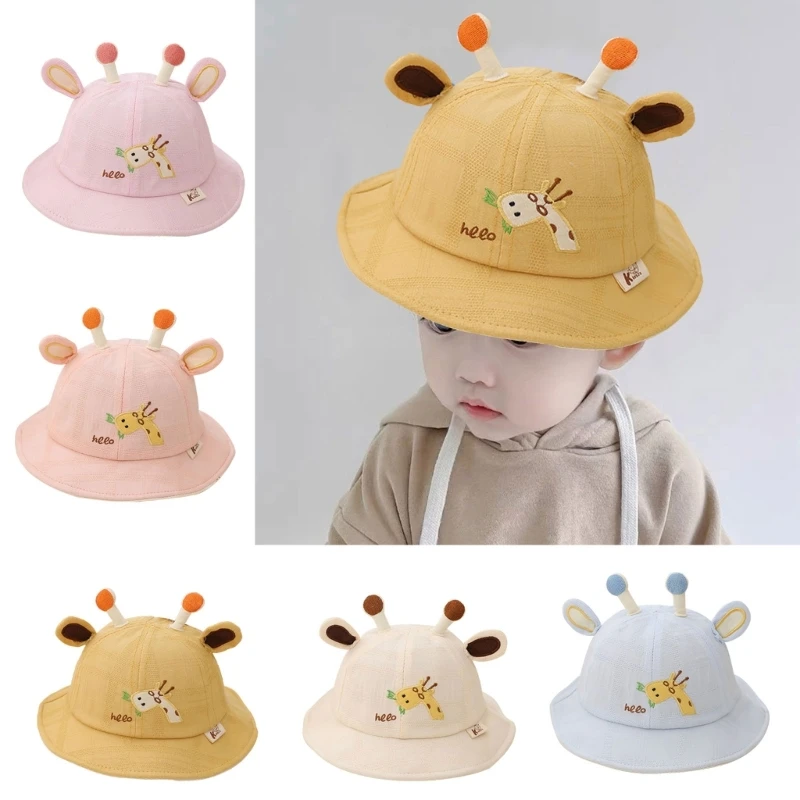 

Giraffe Ears Baby Hat Cute Fisherman Cap Soft Brim Cartoon Bonnet Hat for Infant Boy Girls Summer Outdoor Beach Headwear