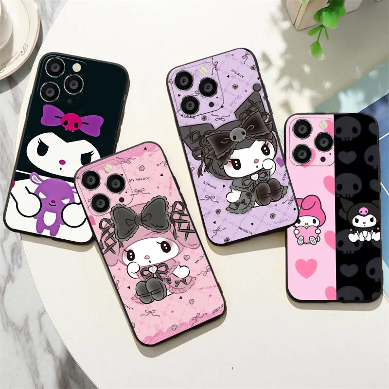 CK-26 Kuromi Melody Phone Case For OPPO F11 F17 A3 A95 A94 A57 A96 A77 A17 A92S A16K A17K A38