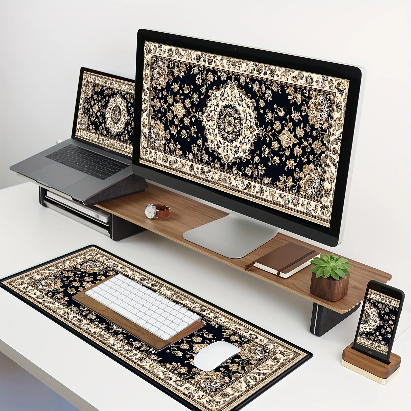 XXL Black Persian mouse pad long table mat floor carpet Game Work home desktop accessories player office quickly shipp
