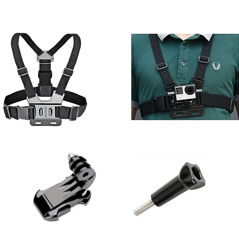 Нагрудный ремень с креплением на грудь для Hero 3/3 +/4/5 6 9 10 SJCAM SJ5000/6000 Xiaomi Yi Sports Action Camera