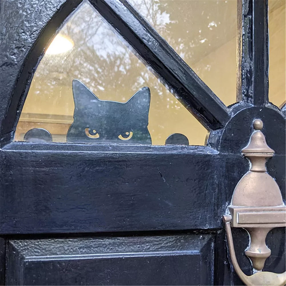 

JmtGarden Cat Sculpture Fence Decor Lawn Ornament For Black Cat Metal Peeking Cat Animals Yard Art Garden Ornaments Cat Statue