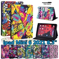 for apple ipad mini 6 8 3 inch 2021 a2567a2568a2569 tablet cover new graffiti pattern heavy duty ultra thin protective case