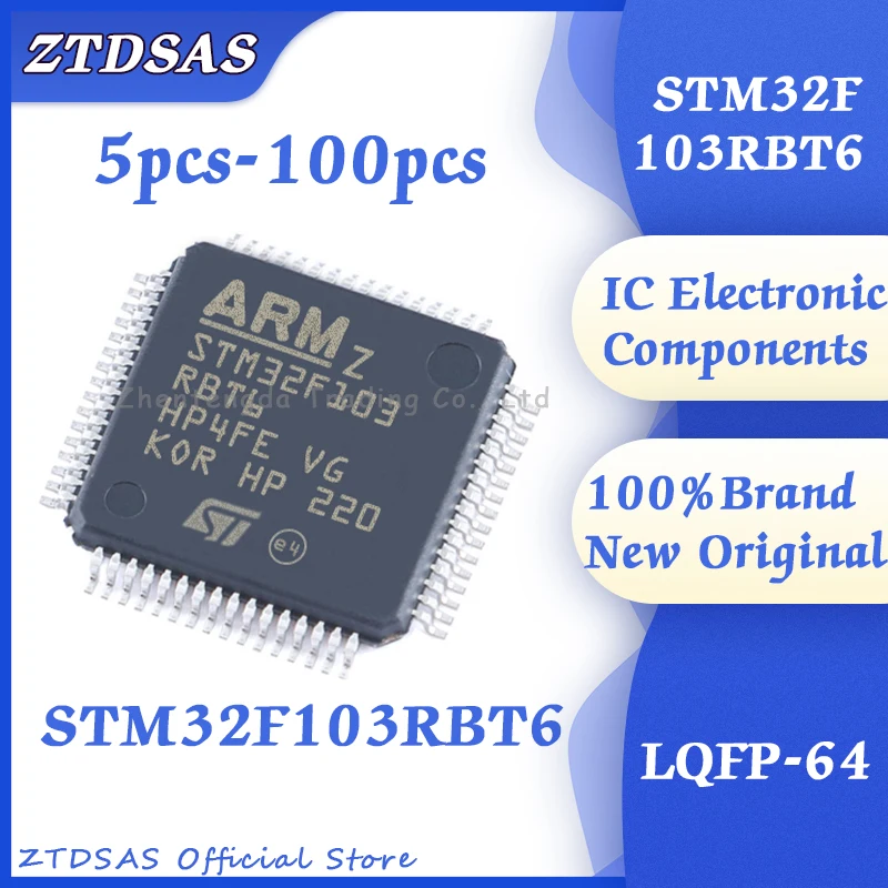 

5PCS-100PCS STM32F103RBT6 STM32F103RB STM32F103R STM32F103 STM32F STM32 STM IC MCU LQFP-64 Chip