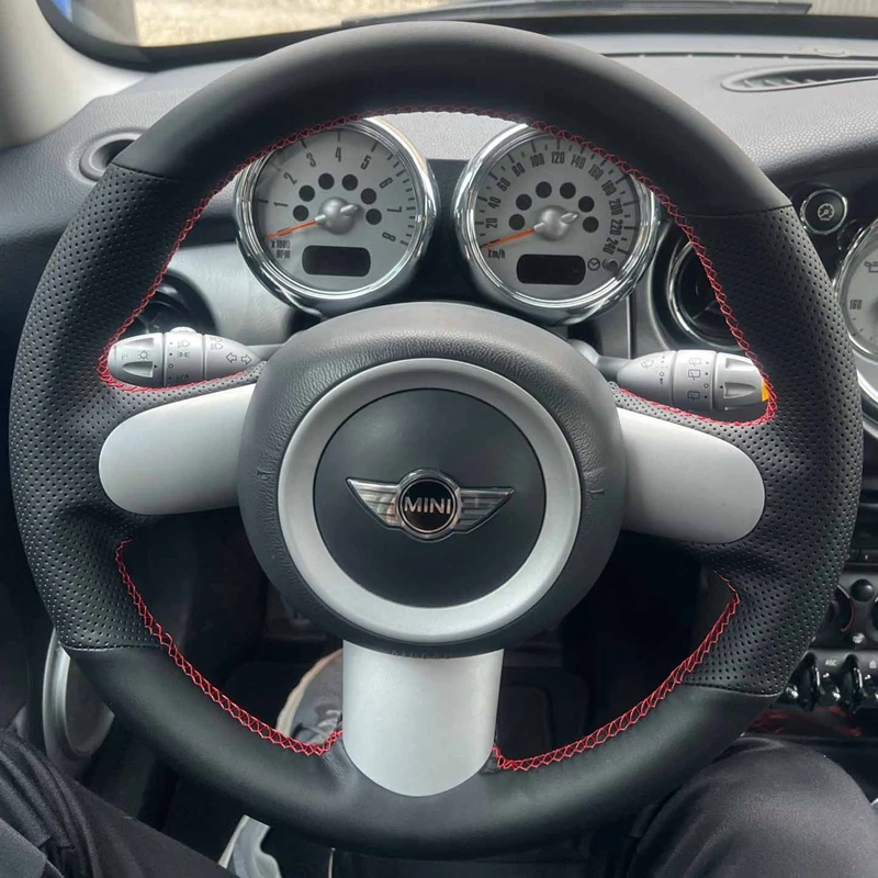 Плетеная автомобильная крышка рулевого колеса для Mini Cooper Индивидуальное ручное