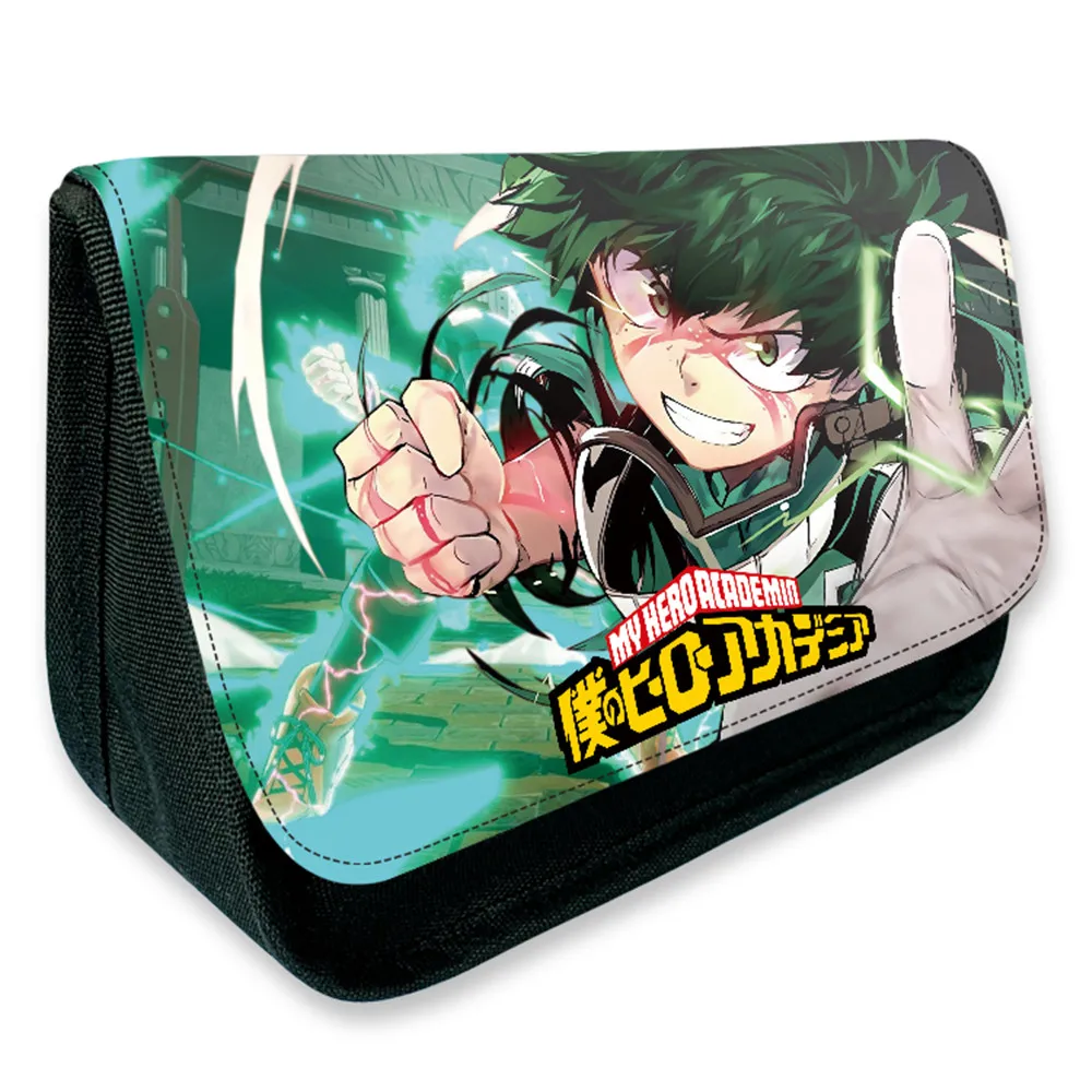 

Anime My Hero Academia Pencil Case Wallet Coin Purse Double-zipped Stationery Case Big Bag Make-up Bag