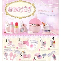 epoch japan genuine bunny and cosmetics lipstick foundation table ornaments capsule toys gashapon girl toy gift