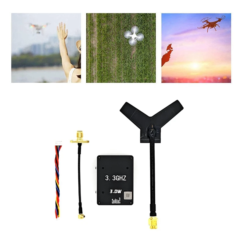 3.3G 3W VTX 16-канальный FPV аудио-видео передатчик для RC Drone дальнего действия