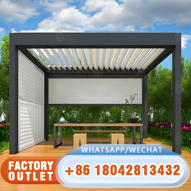 Альтанка для улицы водонепроницаемый павильон пергола 4X6 3X3M биоклиматический