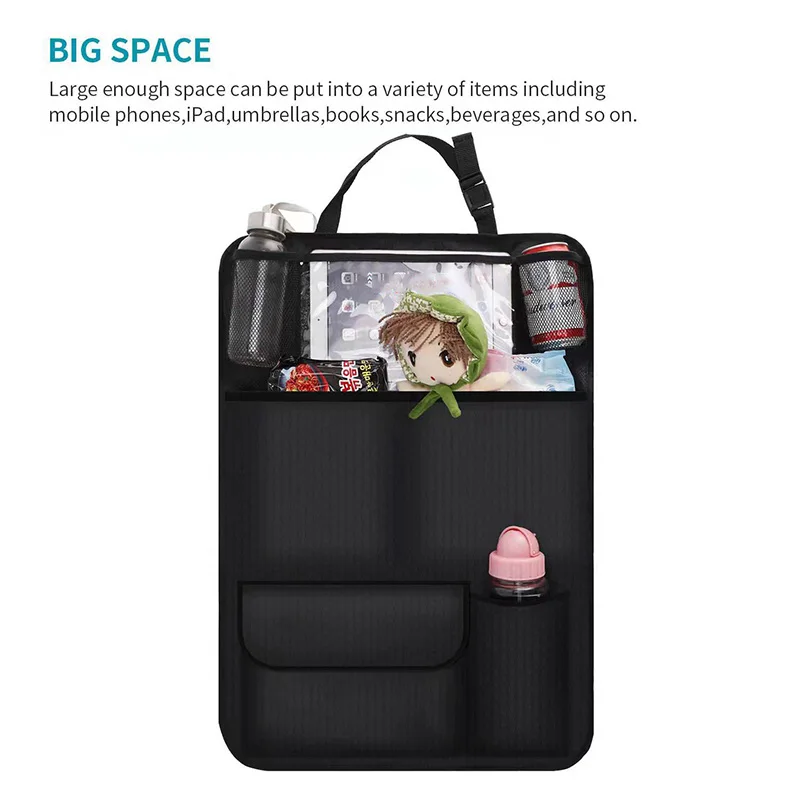 

I/2Pcs Car Backseat Organizer Kick Mats Back Seat Protector with Touch Screen Tablet Holder Organizer for IPad Kid Toy