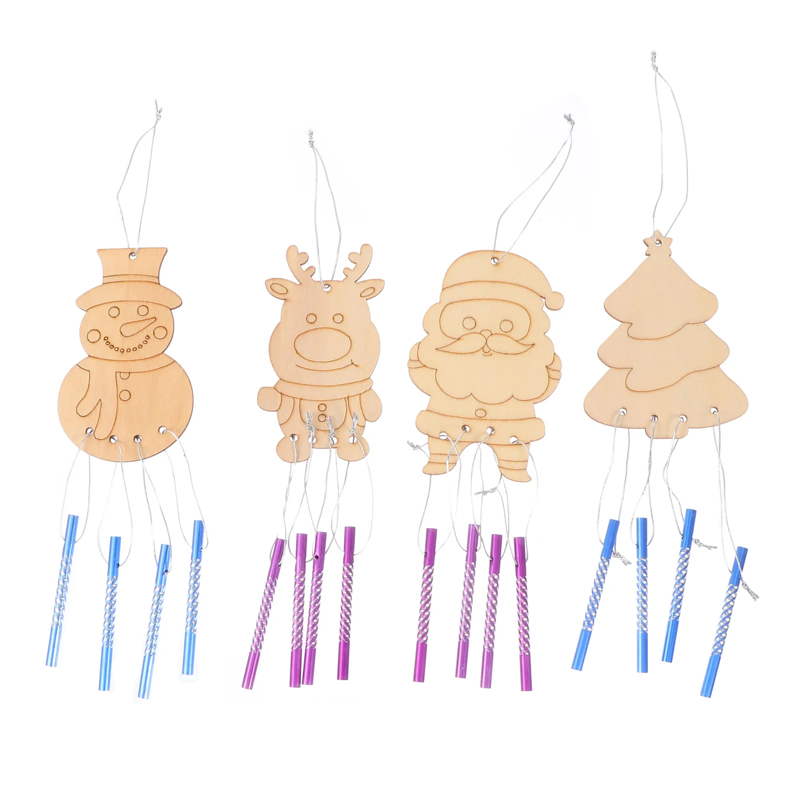 

Wind Chimecraft Diy Chimes Christmas Garden Bells Decorative Holiday Bell Unpainted Make Santa Tree A Snowman Kit Kids