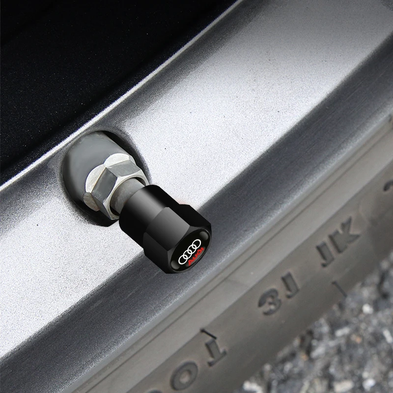 4Pcs Theft Proof Car Wheel Tires Bolt-in Valve Caps For Audi TT A1 A2 A3 A4 A5 A6 A7 A8 Q5 Q7 |