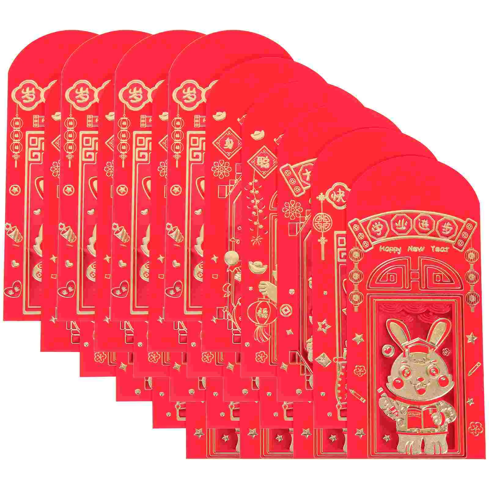 

Red Year Money Packet Envelope New Chinese Envelopes Festivalspring Packets Rabbit Pocket Paper Pockets Lucky Thezodiac Gift