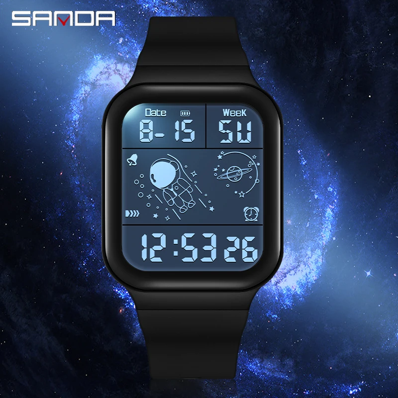 

SANDA 2022 Fashion Men's Watches Digital Wristwatch 50M Waterproof Sports Casual Watch for Male Clock Relogios Masculino 6052