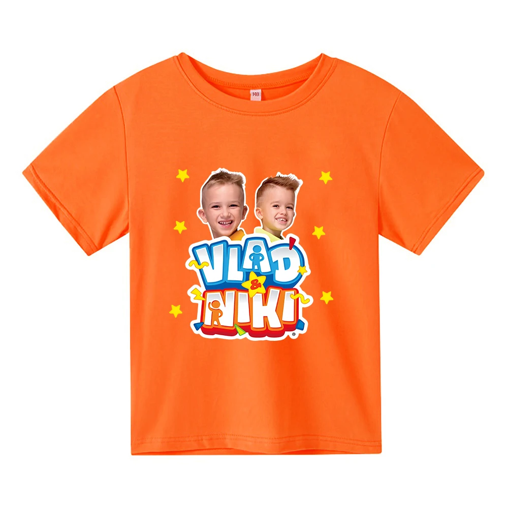 Vlad Niki Shirts for Teenage Kids 100% Cotton Infant Boy Clothes Princess T Shirt Children Tops Girls Younth Clothing 10 12 Tees
