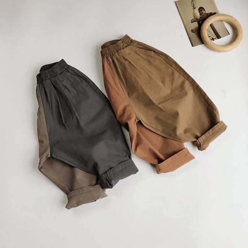 

Boys Harem Pants Autumn Kids Casual Style Loose Pants Solid Color Cool Trousers for Children