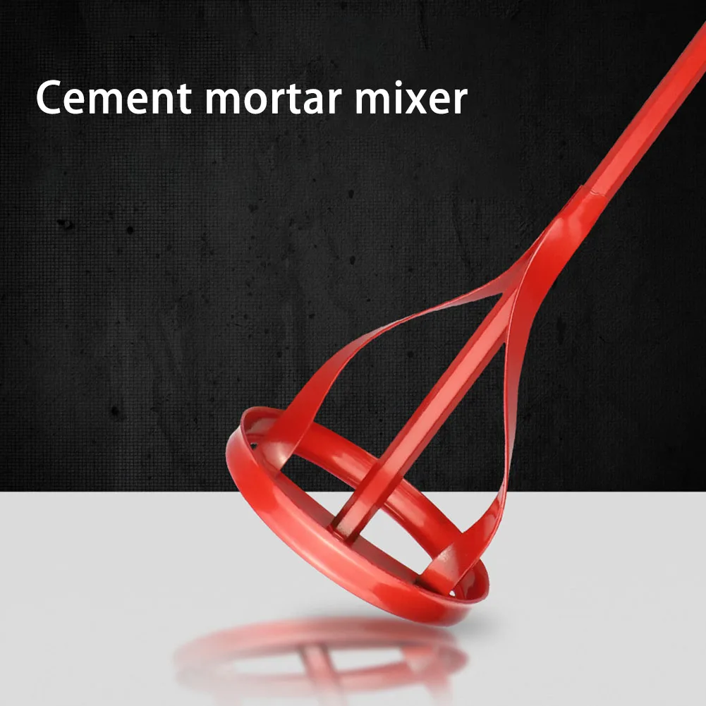

400mm Hexagon Shaft Plaster Paint Mixer Red Mixing Agitator Mud Grouting Construction Tool Rod For Electric Paddle Mortar D G4X0