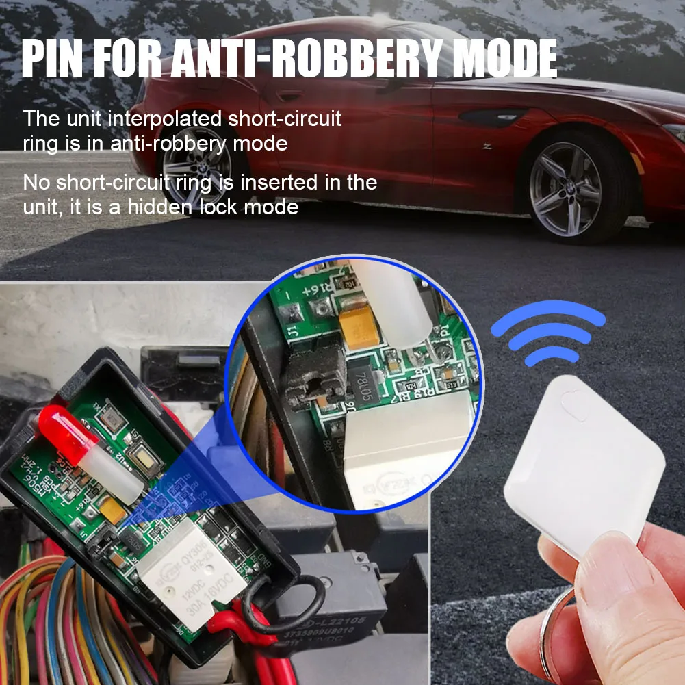 RFID Безключевой иммобилайзер система автосигнализации с блокировкой двигателя и защитой от угонов, интеллектуальное отключение цепи, автоматическое разблокирование устройства
