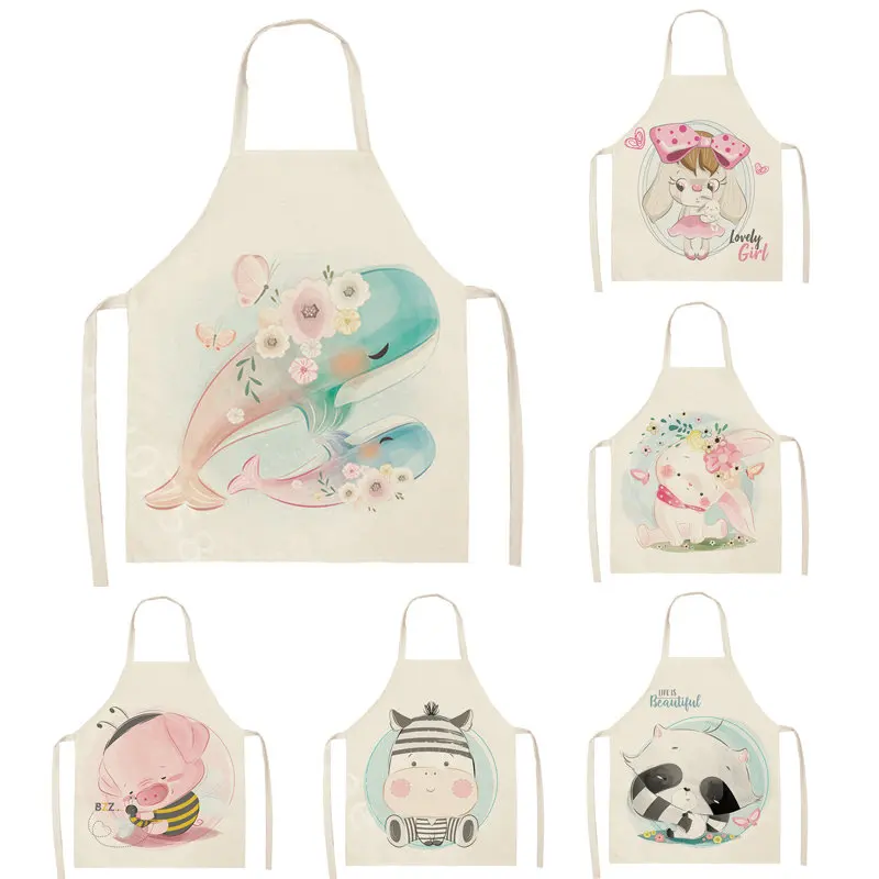 

Lovely Cartoon Animal Apron Kids Kitchen Parent-child Cooking Baking Cleaning Restaurant Cafe Shop Waiter Chef Adults Bib Aprons