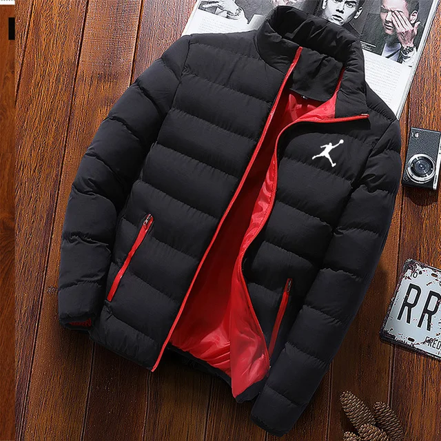 

Men Jacket Elegance Rhombus Line Winter Print Coat Men's Outdoor Youth Jacket Fashion Autumn/Winter Casual Warm Zipper Overcoat