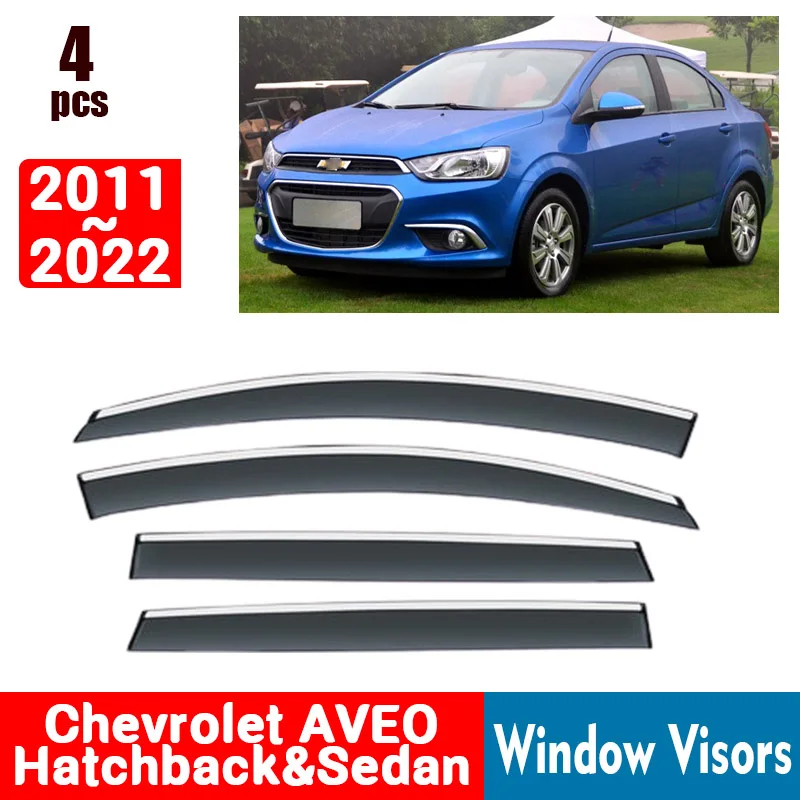 FOR Chevrolet AVEO Hatchback Sedan 2011-2022 Window Visors Rain Guard Windows Rain Cover Deflector Awning Shield Vent Guard