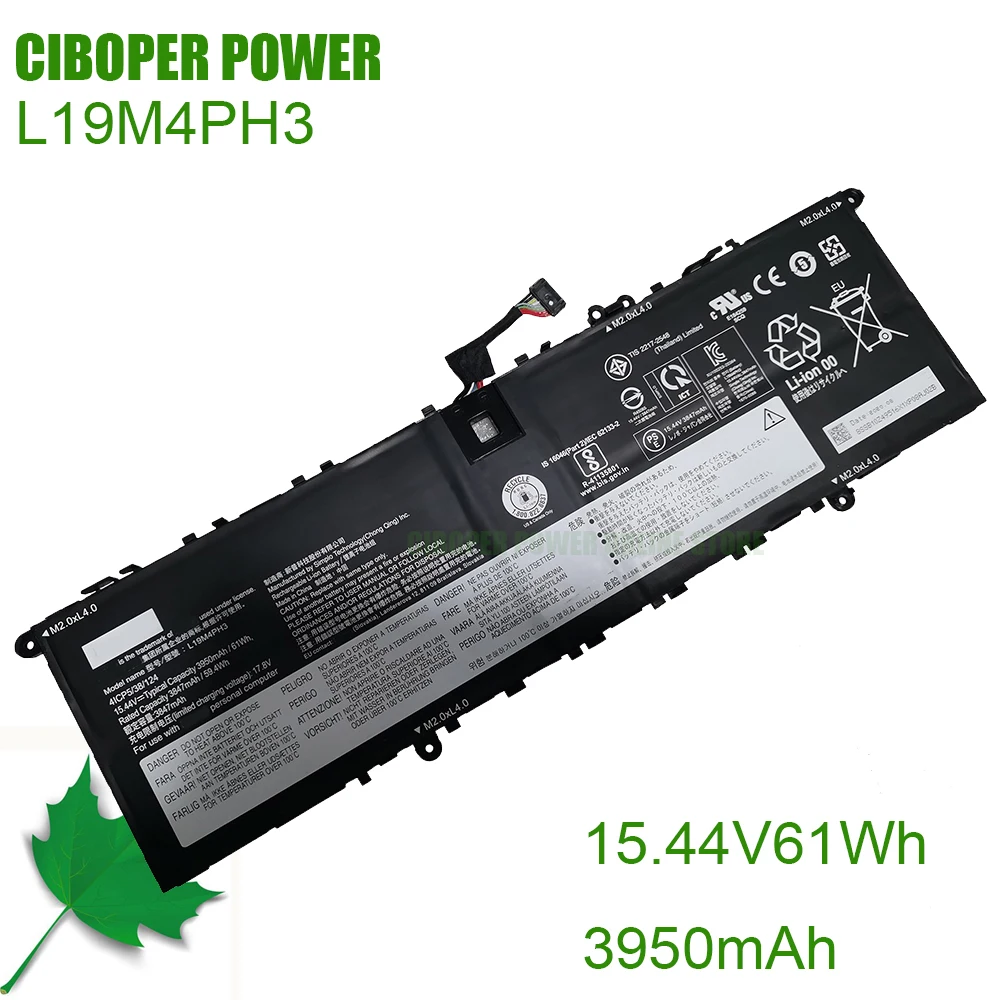 CP Genuine Laptop Battery L19C4PH3 L19M4PH3 L19D4PH3 15.44V/61Wh/3950mAh For Yoga 14S 2021 PRO 14 Series Notebook