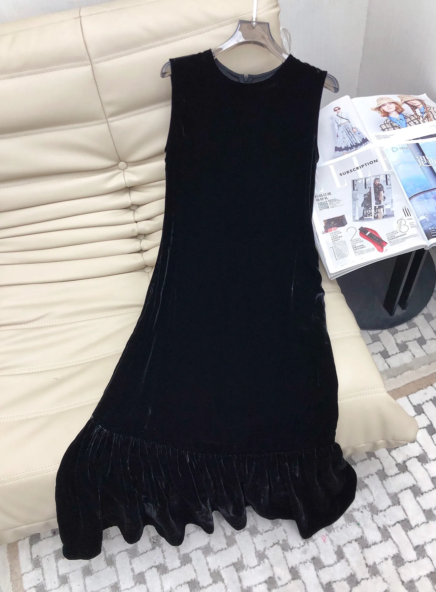 

Элегантное милое женское короткое однотонное бархатное платье без рукавов длинное черное платье-Русалка