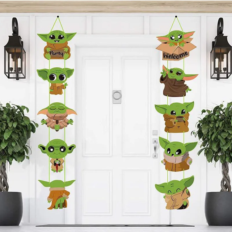

Baby Yoda Door Curtain Mandalorian Wars Baby Yoda Party Theme Kids Birthday Decorations Baby Shower Party Set Door Hanging
