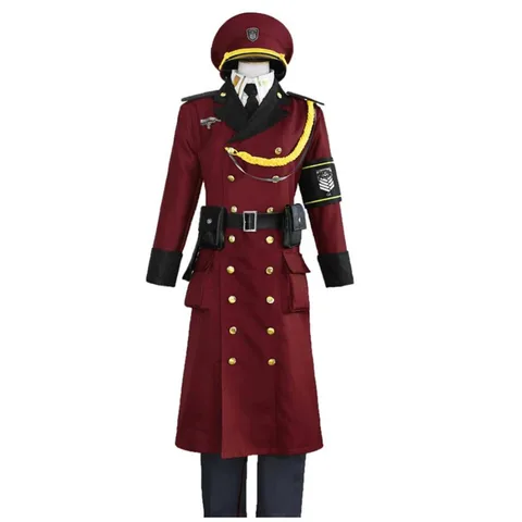 Костюм для косплея унисекс, военная Униформа командира линейки передней линии, с шляпой, костюмы на Хэллоуин, только пальто
