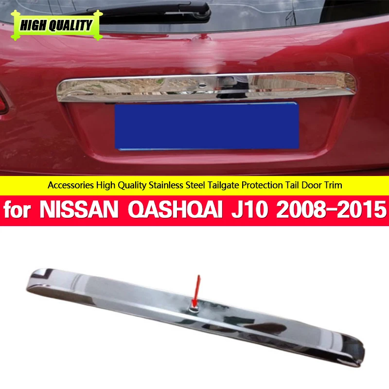 

FOR NISSAN QASHQAI J10 2008-2015 STAINLESS STEEL TAILGATE BOOT REAR DOOR GRAB HANDLE TRIM COVER Car styling