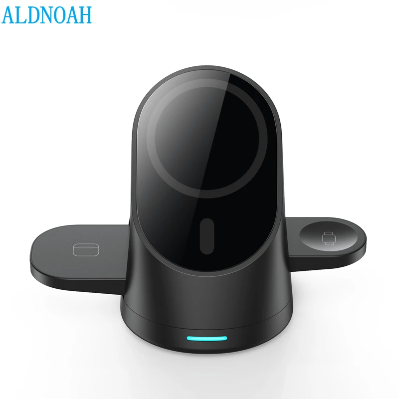 

15W 3 in 1 Magnetic Wireless Chargers for iPhone 13 Pro Max Mini Charger for Apple Watch 7 6 SE 5 Airpods Pro 2 3 Charger Holder