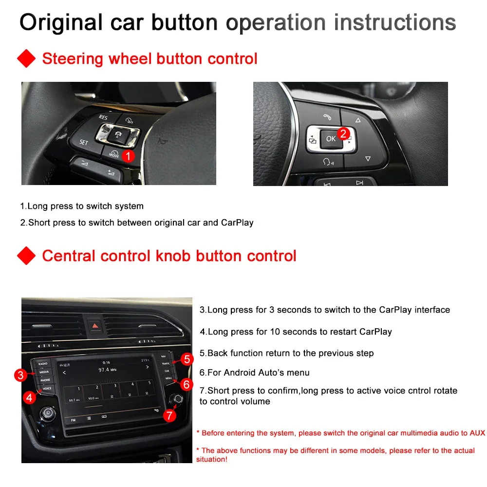 

Беспроводной Carplay Android Auto для VW Tech Box для Skoda Octavia A5 Golf 7 Polo Passat B8 MIB MIB2 Mirror Link