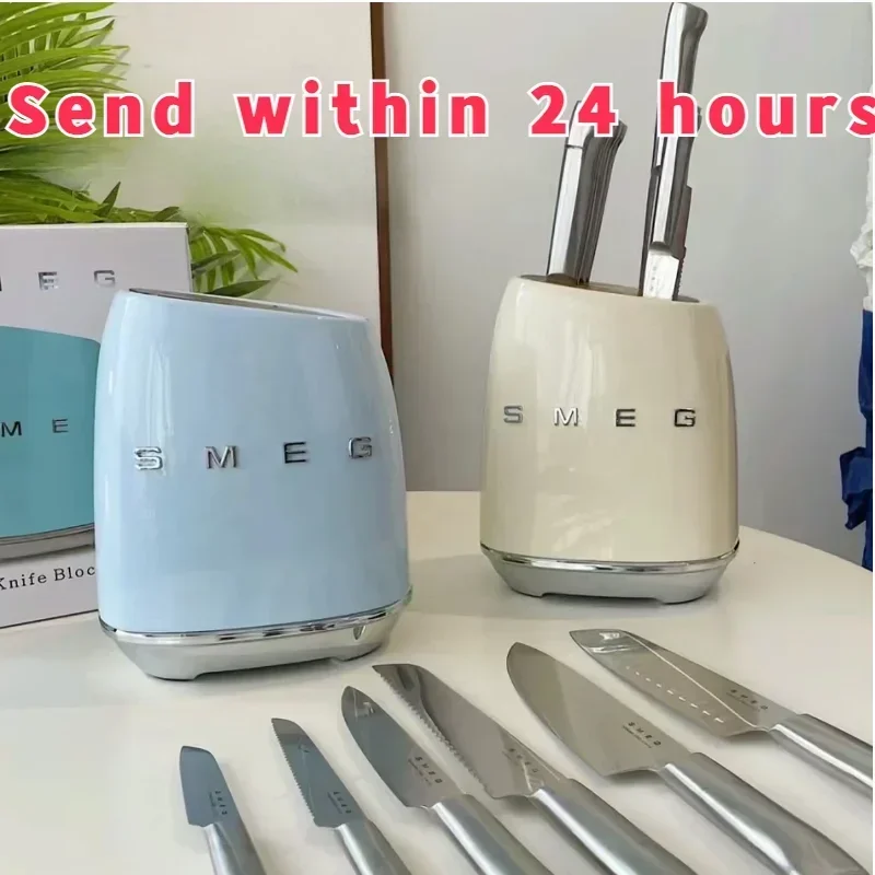 Ретро кремово-розовый держатель для ножей