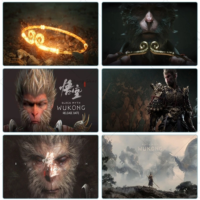 Черный Миф WU KONG Игровой Гобелен HD Настенное Искусство Домашняя Декоративная