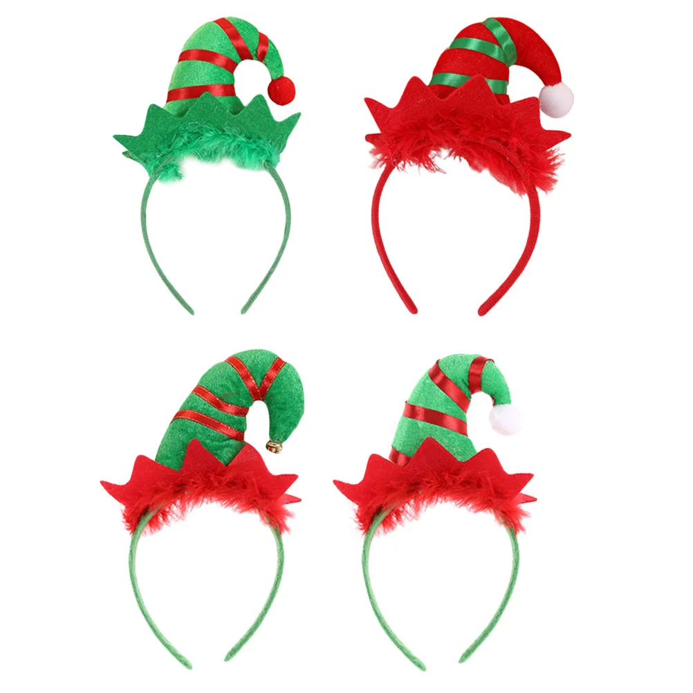 4 Pcs Antler Headband Christmas Hat Headband Christmas Hat Hair Hoop Cute Headband Holiday Photo Booth Prop