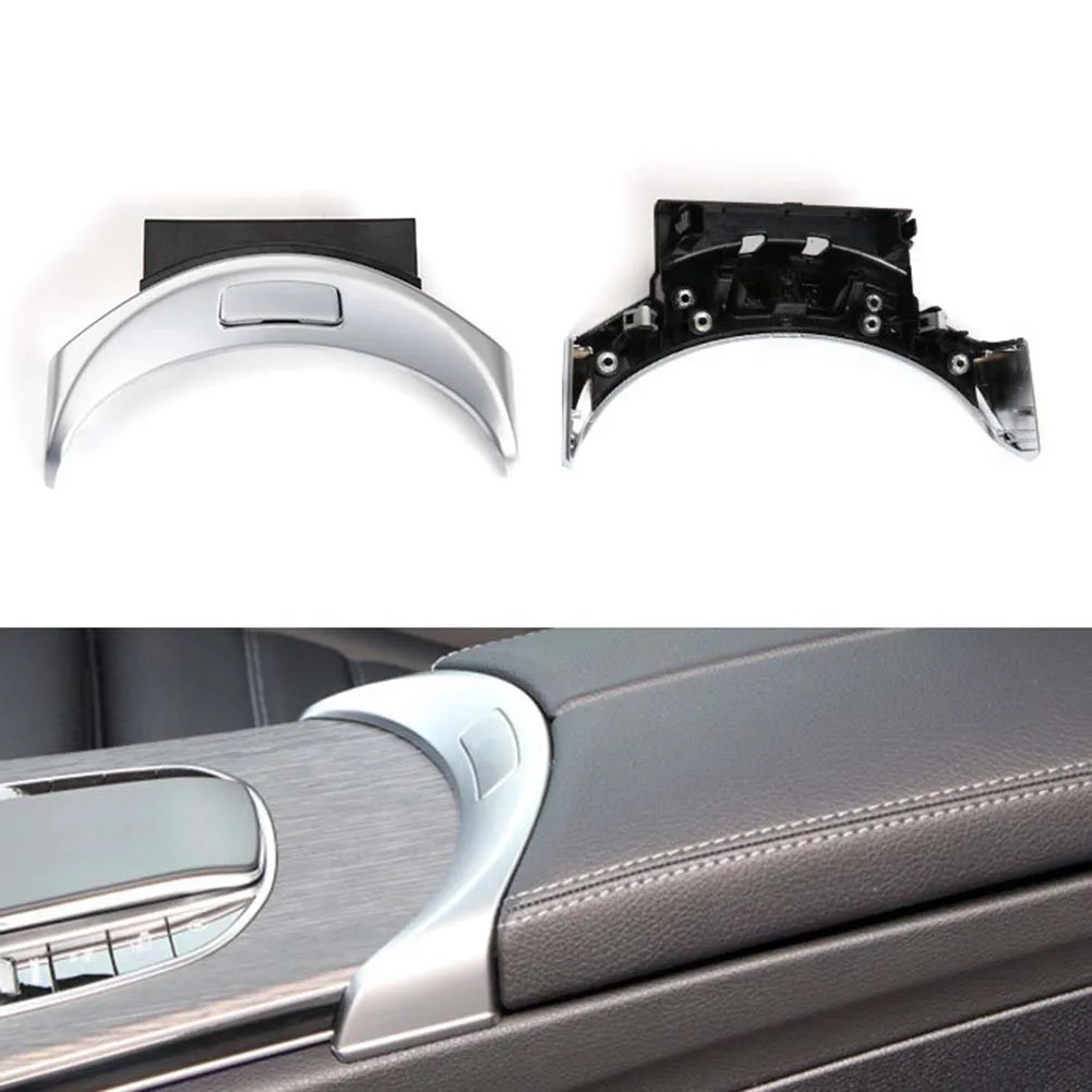 

Front Console Armrest Box Switch Silver 1PC Cover Front A2056803407 Direct Replacement Durable Use For Mercedes