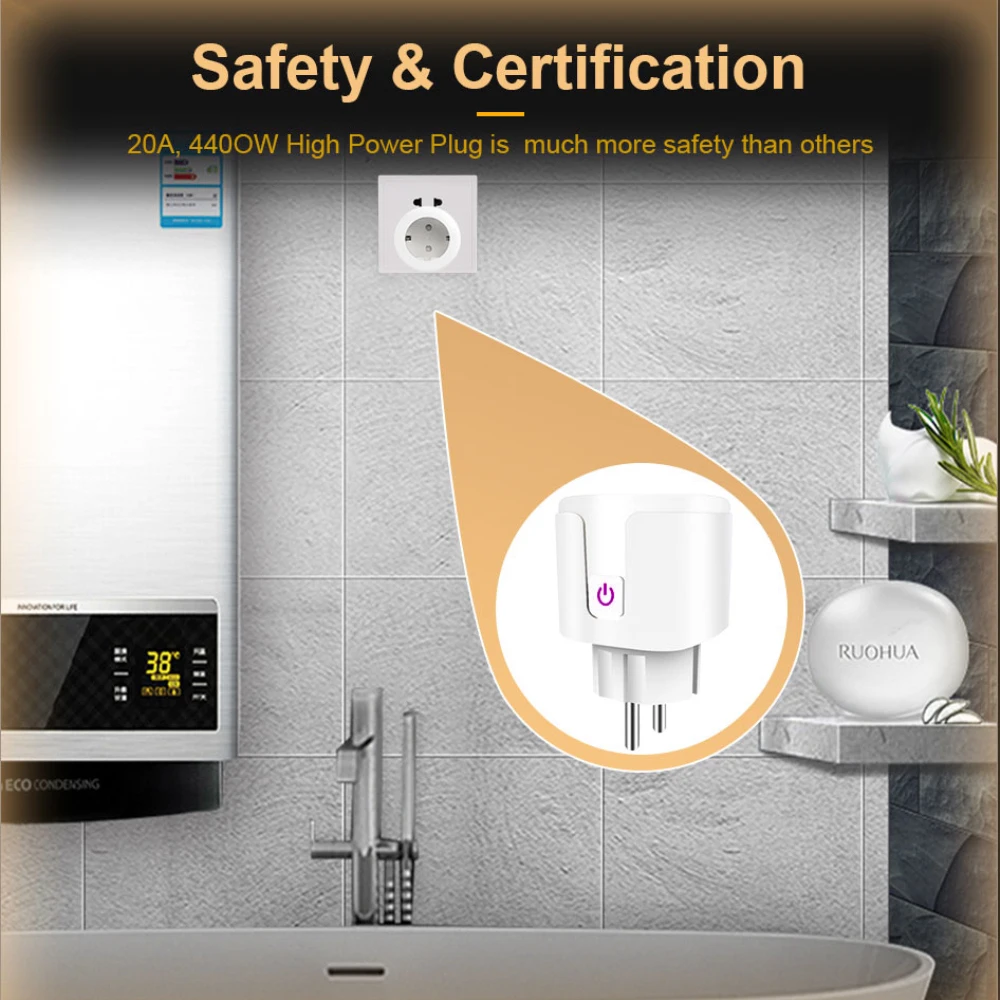 Aubess SP10 Tuya Mini Smart Plug голосовое дистанционное управление Wi-Fi розетка Alexa Google Home Yandex